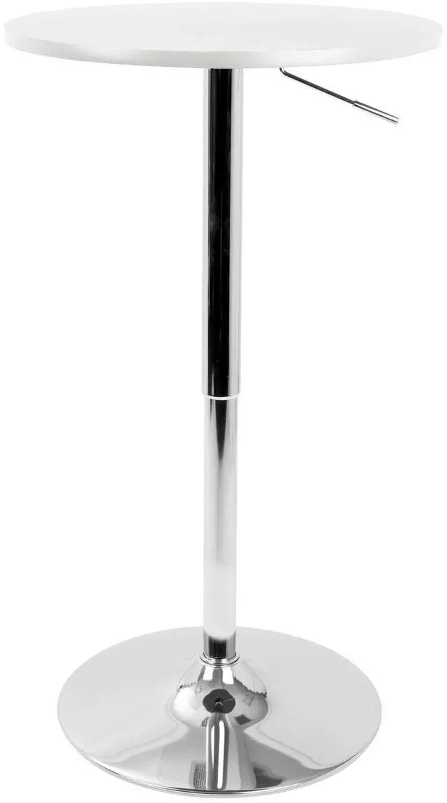 Alt view image 9 of 13 - LumiSource Adjustable Bar Table w/ White Top BT-ADJ23TW W