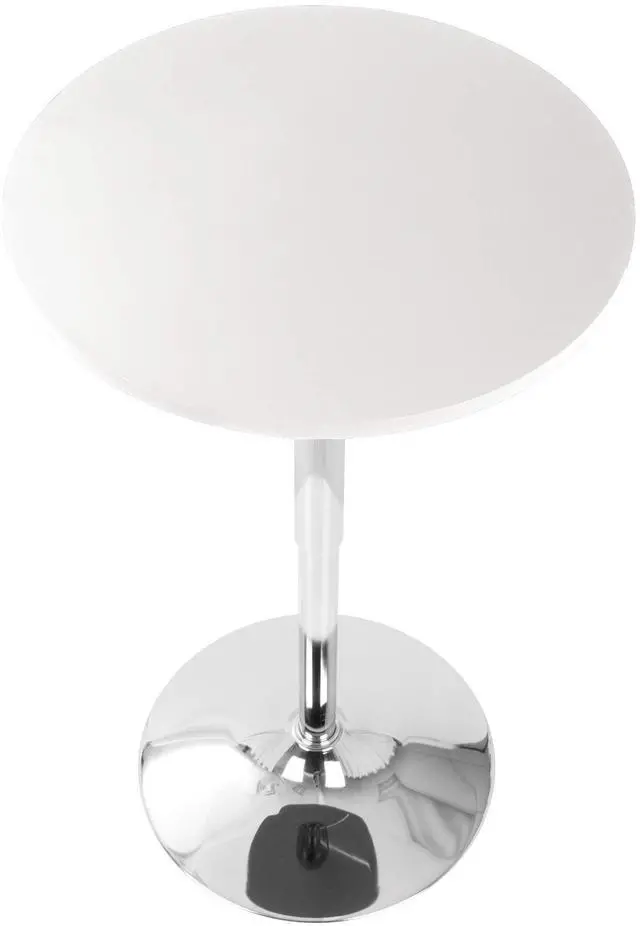 Alt view image 10 of 13 - LumiSource Adjustable Bar Table w/ White Top BT-ADJ23TW W