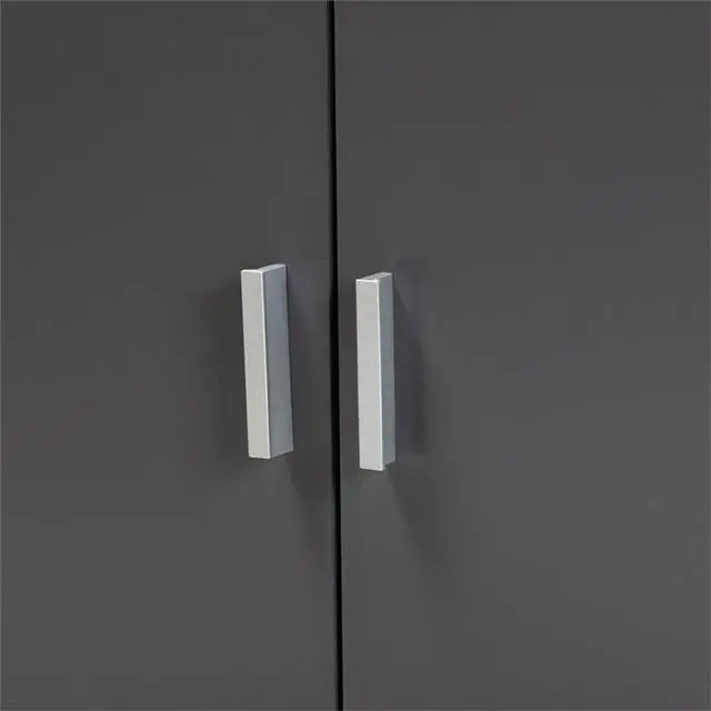 Alt view image 19 of 20 - Baxton Studio Jaeger Modern and Contemporary Two-Tone Walnut Brown and Dark Grey Finished Wood Storage Desk with Shelves