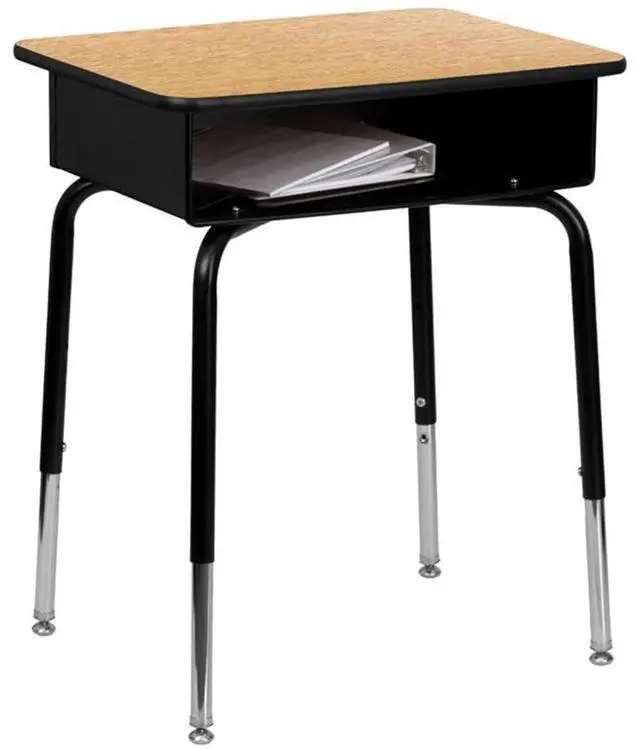 Alt view image 20 of 20 - Student Desk with Open Front Metal Book Box
