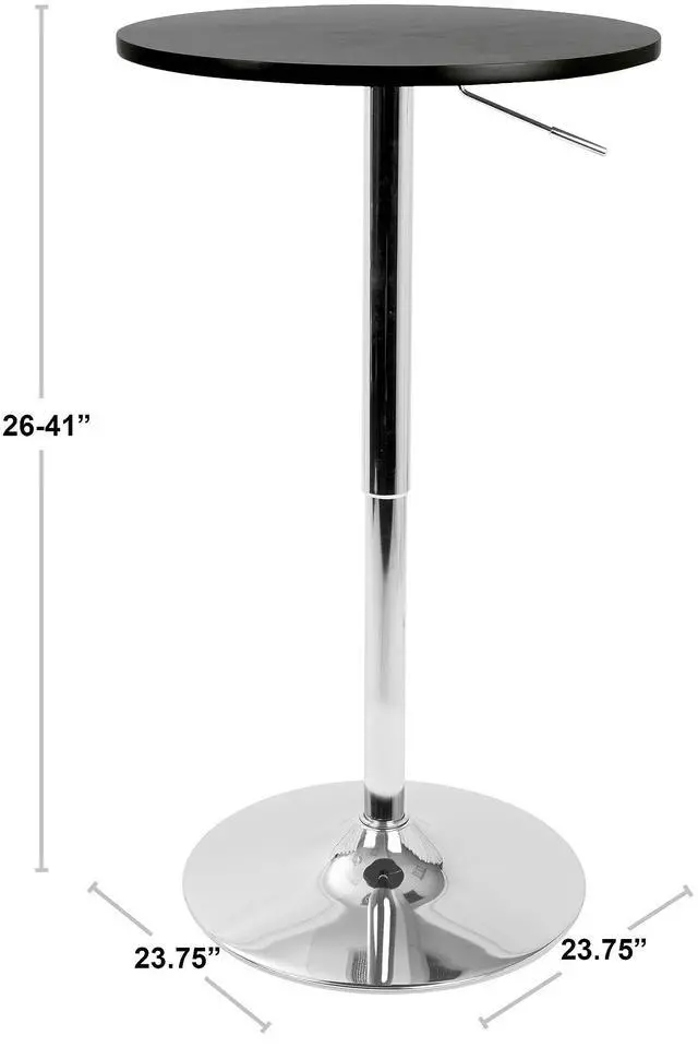 Alt view image 14 of 14 - LumiSource Adjustable Bar Table in Clear - BT-ADJ23TWCL