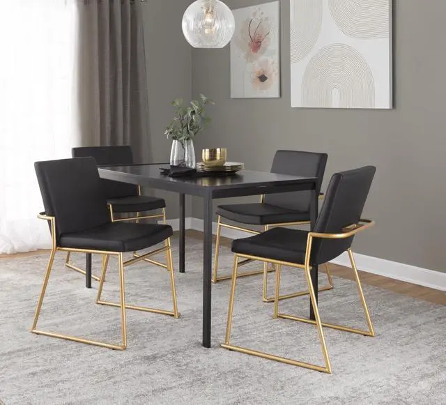 Alt view image 3 of 7 - LumiSource Dutchess Dining Chair, Upholstered Dining Chairs, Contemporary Dining Chair, Kitchen Chairs for Dining Table, Dining Chairs Set of 2