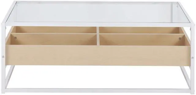 Alt view image 4 of 7 - LumiSource Display Coffee Table, Center Table for Living Room, Glass Coffee Table with Storage, Wood Coffee Table, Small Coffee Tables for Living Room, Living Room Tables