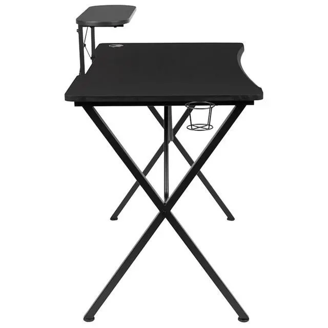 Alt view image 11 of 14 - Flash Furniture 52"W Table Desk Black (NAN-RS-G1031-BK-GG) NANRSG1031BK