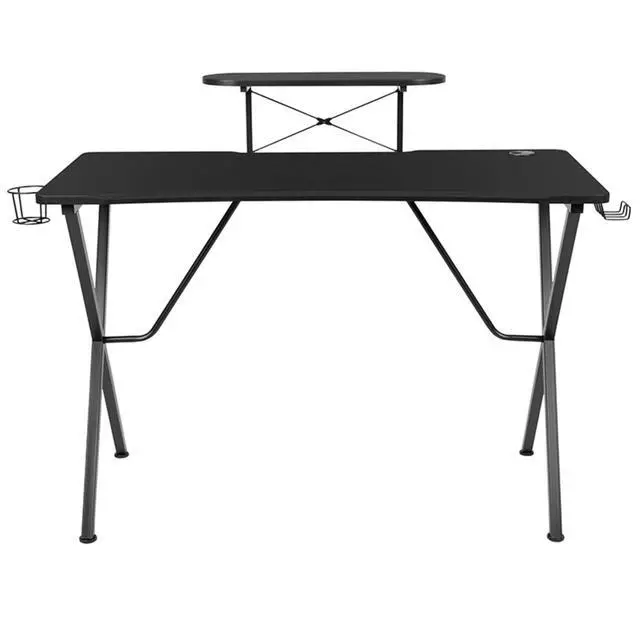 Alt view image 13 of 14 - Flash Furniture 52"W Table Desk Black (NAN-RS-G1031-BK-GG) NANRSG1031BK