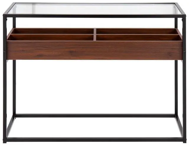 Alt view image 4 of 7 - Display Console Table with Storage, Glass Console Table, Small Entryway Table with Storage, Narrow Sofa Table Behind Couch, Narrow Console Tables for Entryway, Console Table for Living Room