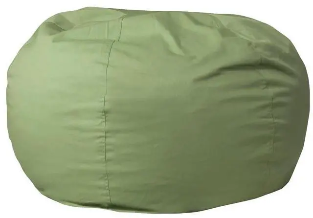 Alt view image 13 of 19 - Oversized Solid Green Bean Bag Chair