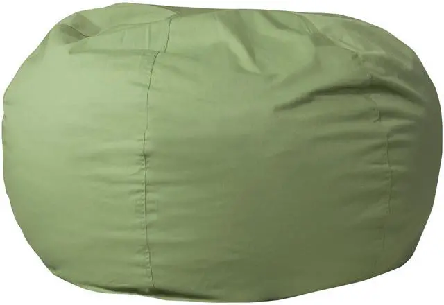 Alt view image 14 of 19 - Oversized Solid Green Bean Bag Chair