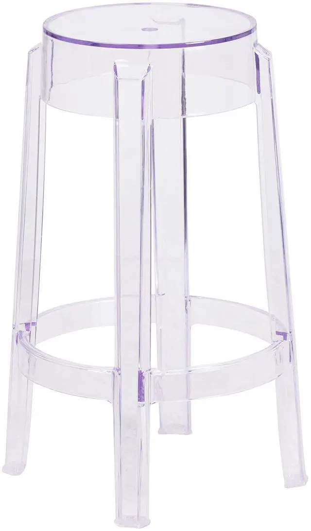 Alt view image 10 of 15 - 25.75'' High Transparent Counter Height Stool
