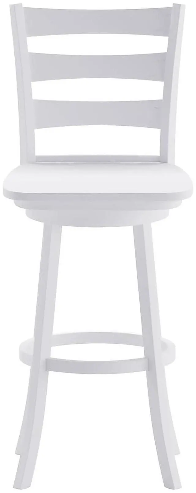 Alt view image 14 of 14 - Flash Furniture Liesel Classic Solid Wood Ladder Back Barstool Antique White Wash (ESUN31WS29WH)