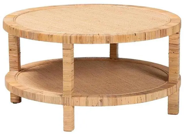 Alt view image 8 of 14 - BALI & PARI 245-13734-ZORO Kalimantan Bohemian Light Honey Rattan and Mahogany
