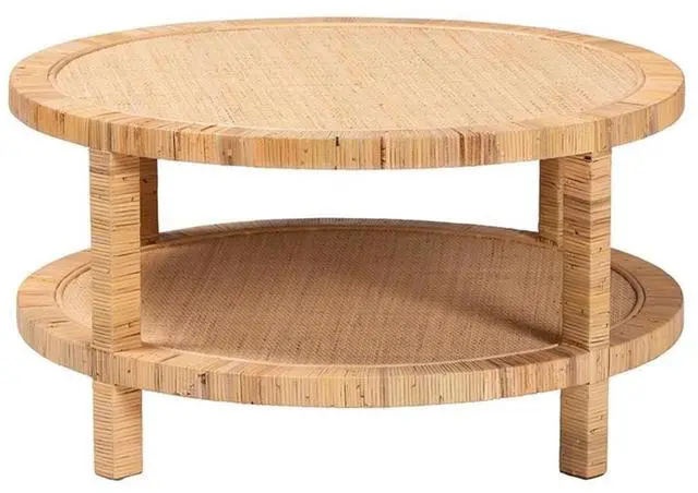 Alt view image 9 of 14 - BALI & PARI 245-13734-ZORO Kalimantan Bohemian Light Honey Rattan and Mahogany