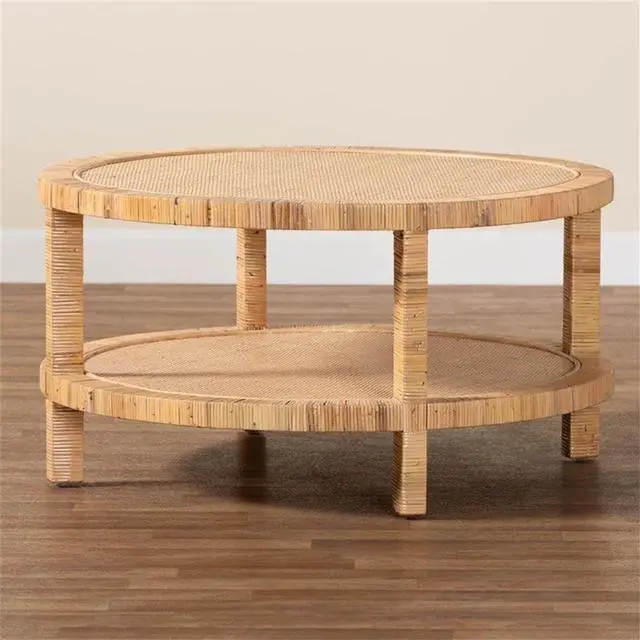 Alt view image 14 of 14 - BALI & PARI 245-13734-ZORO Kalimantan Bohemian Light Honey Rattan and Mahogany