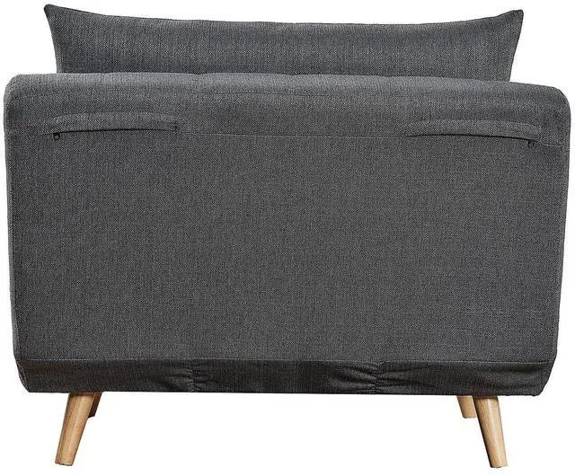 Alt view image 6 of 7 - Flash Furniture Shaw Tri-Fold Convertible Sleeper Chair with Pillow, 3-in-1 Multifunctional Adjustable Sleeper, Channel Stitching, Hideaway Legs, Dark Gray Fabric