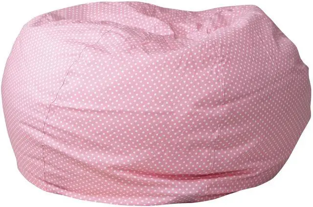 Alt view image 16 of 20 - Oversized Light Pink Dot Bean Bag Chair for Kids and Adults