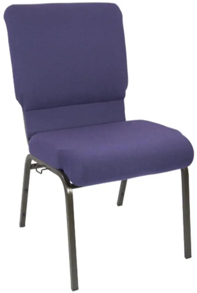 Alt view image 13 of 14 - Advantage Eggplant Church Chair 18.5 in. Wide