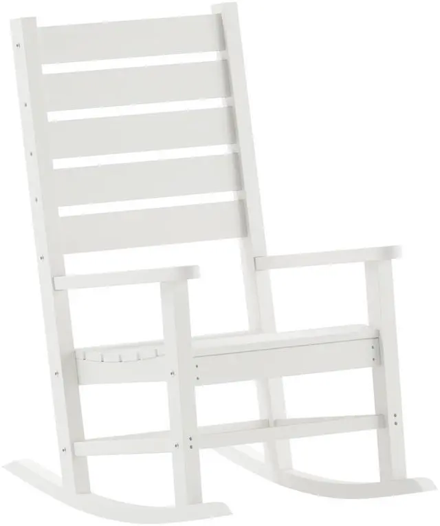 Alt view image 9 of 14 - Flash Furniture Manchester Contemporary Rocking Chair White (LEHMP2002110WT)