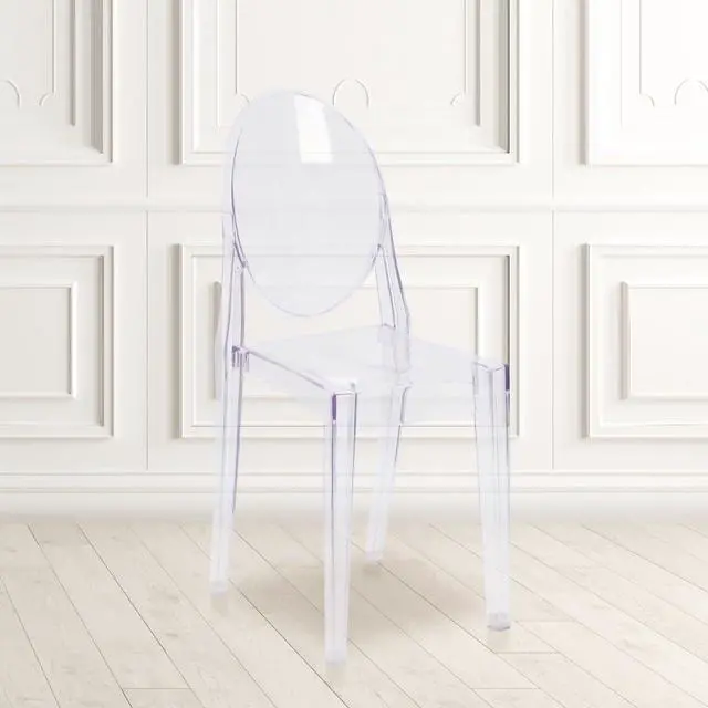 Alt view image 11 of 17 - 4 Pack Cheryl Ghost Side Chair in Transparent Crystal