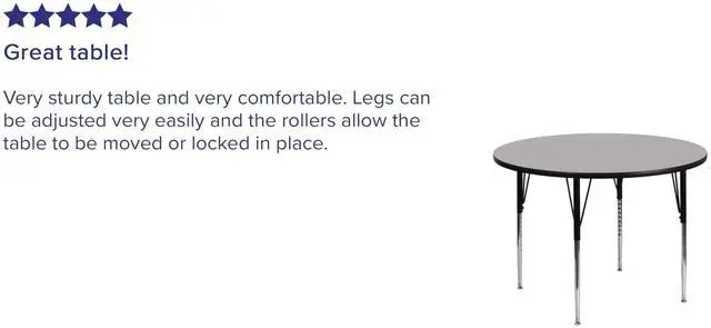 Alt view image 9 of 9 - 42 RND Grey Activity Table