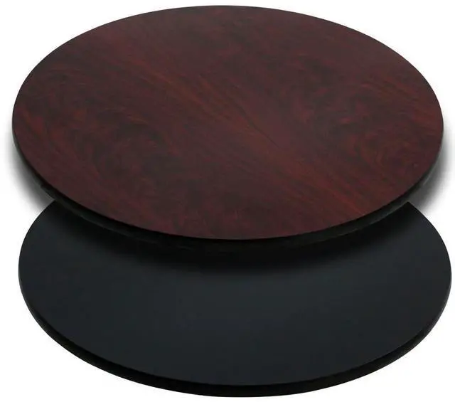 Alt view image 7 of 9 - Flash Furniture 36" Round Table Top with Black or Mahogany Reversible Laminate Top