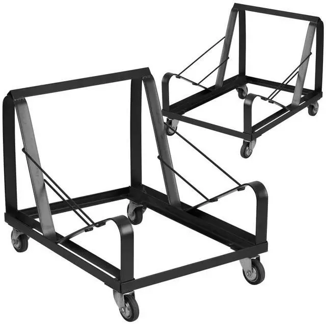 Alt view image 7 of 12 - Flash Furniture Sled Base Stack Chair Dolly 440 lb. Capacity Black (2XUMC168DOLLY)