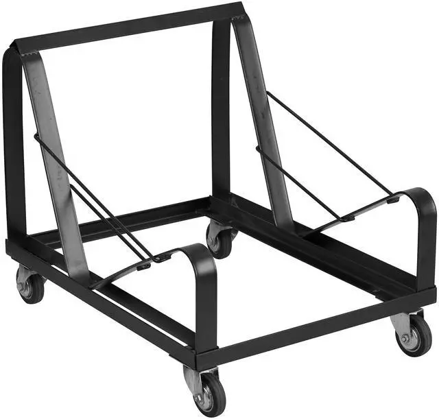 Alt view image 12 of 12 - Flash Furniture Sled Base Stack Chair Dolly 440 lb. Capacity Black (2XUMC168DOLLY)