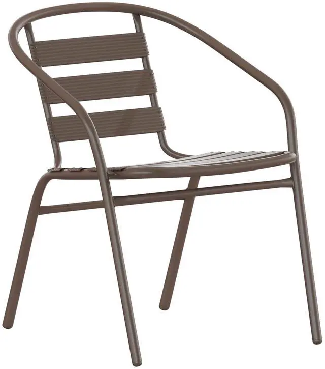 Alt view image 9 of 14 - Flash Furniture Lila Restaurant Stack Chair Bronze (TLH017CBZ)