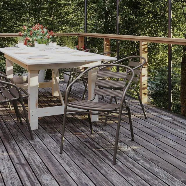 Alt view image 10 of 14 - Flash Furniture Lila Restaurant Stack Chair Bronze (TLH017CBZ)