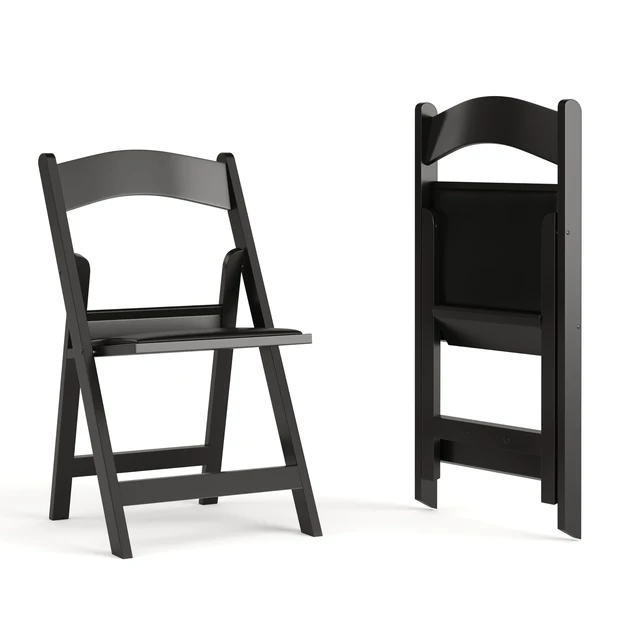 Main image of Hercules Series Folding Chair - Black Resin - 2 Pack 800LB Weight Capacity Comfortable Event Chair - Light Weight Folding Chair