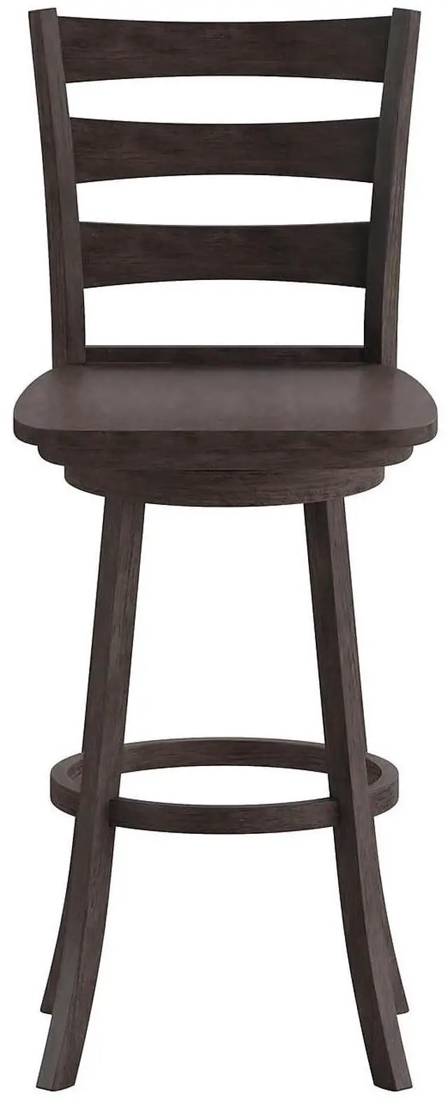 Alt view image 14 of 14 - Flash Furniture Liesel Classic Solid Wood Ladder Back Barstool Gray Wash Walnut (ESUN31WS29GY)