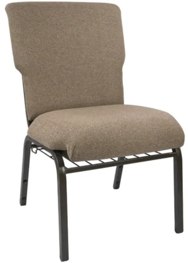 Alt view image 12 of 15 - Advantage Mixed Tan Discount Church Chair - 21 in. Wide
