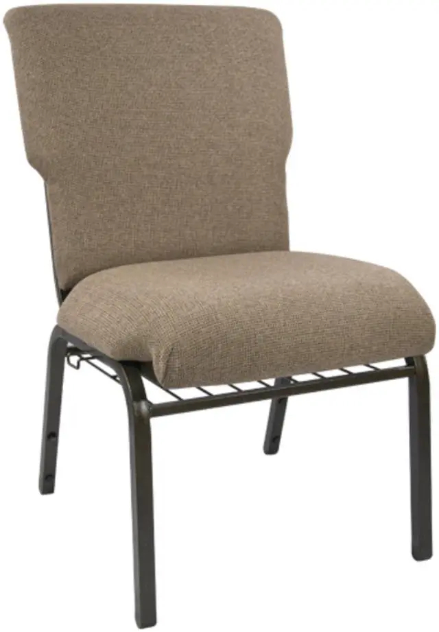 Alt view image 13 of 15 - Advantage Mixed Tan Discount Church Chair - 21 in. Wide