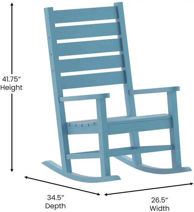 Alt view image 14 of 14 - Flash Furniture Manchester Contemporary Rocking Chair Blue (LEHMP2002110BL)