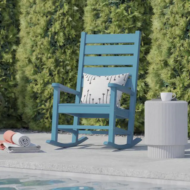 Alt view image 13 of 14 - Flash Furniture Manchester Contemporary Rocking Chair Blue (LEHMP2002110BL)