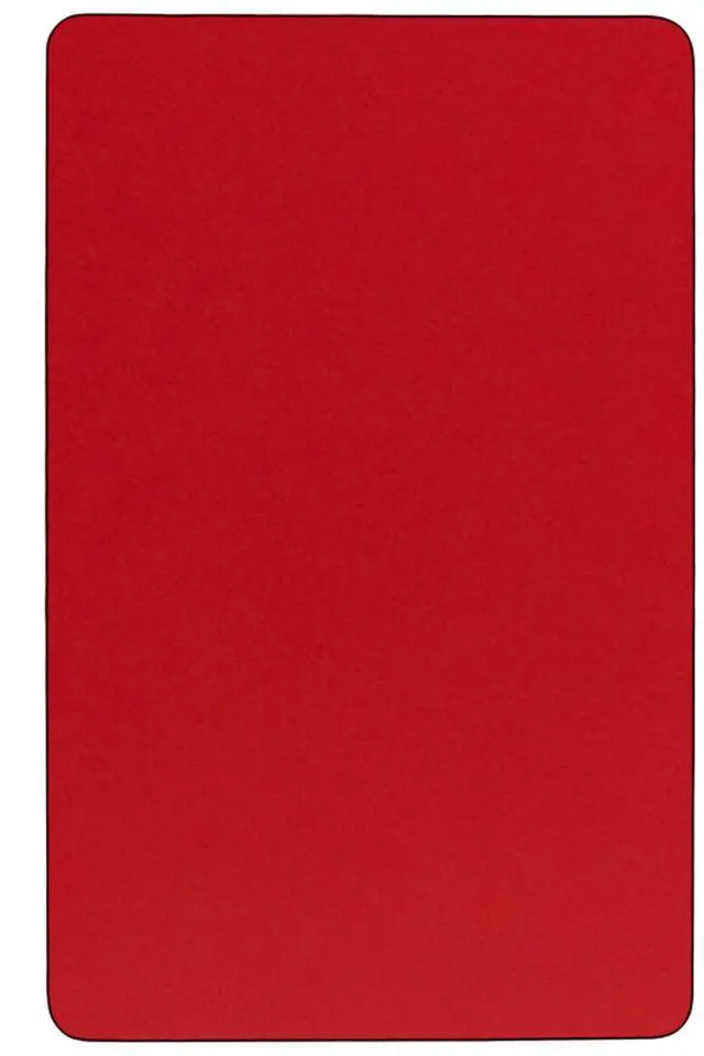 Alt view image 8 of 8 - Flash Furniture Mobile 24 by 60-Inch Rectangular Activity Table with 1.25-Inch Thick High Pressure Red Laminate Top and Height Adjustable Pre-School Legs