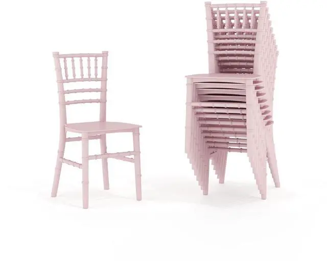Alt view image 18 of 20 - 10 Pk. Kids Pink Resin Chiavari Chair