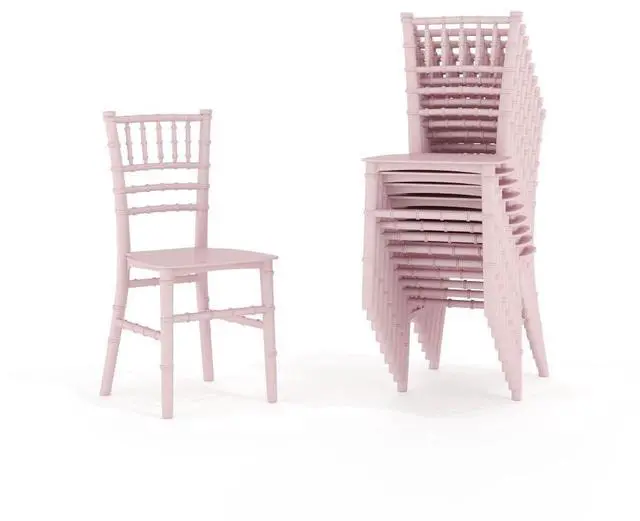 Alt view image 17 of 20 - 10 Pk. Kids Pink Resin Chiavari Chair