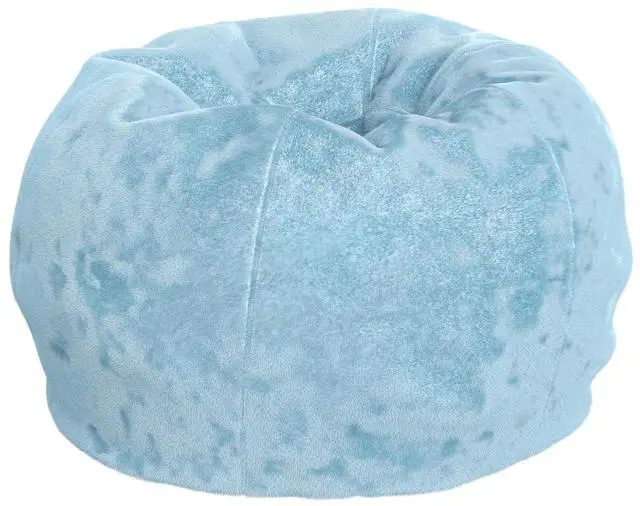 Alt view image 2 of 7 - Flash Furniture Dillon Small Teal Furry Bean Bag Chair for Kids and Teens
