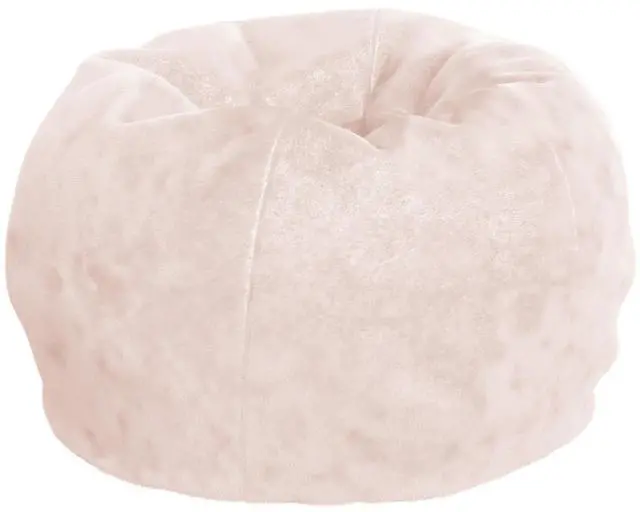 Alt view image 9 of 14 - Flash Furniture Dillon Furry Refillable Bean Bag Chair Blush (DGBEANSMFURBLS)