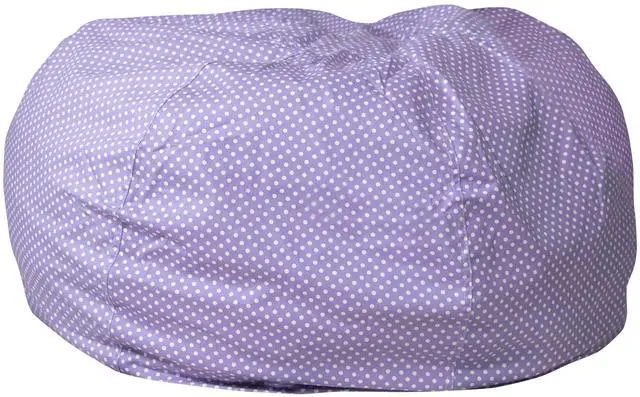 Alt view image 9 of 14 - Oversized Lavender Dot Bean Bag Chair for Kids and Adults