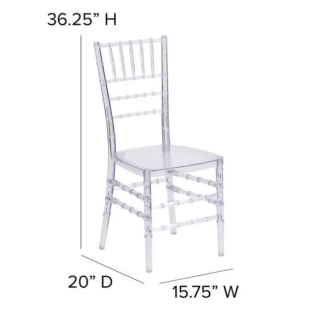 Alt view image 3 of 7 - Flash Elegance Crystal Ice Stacking Chiavari Chair
