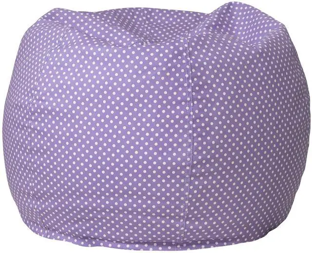 Alt view image 14 of 19 - Small Lavender Dot Bean Bag Chair for Kids and Teens