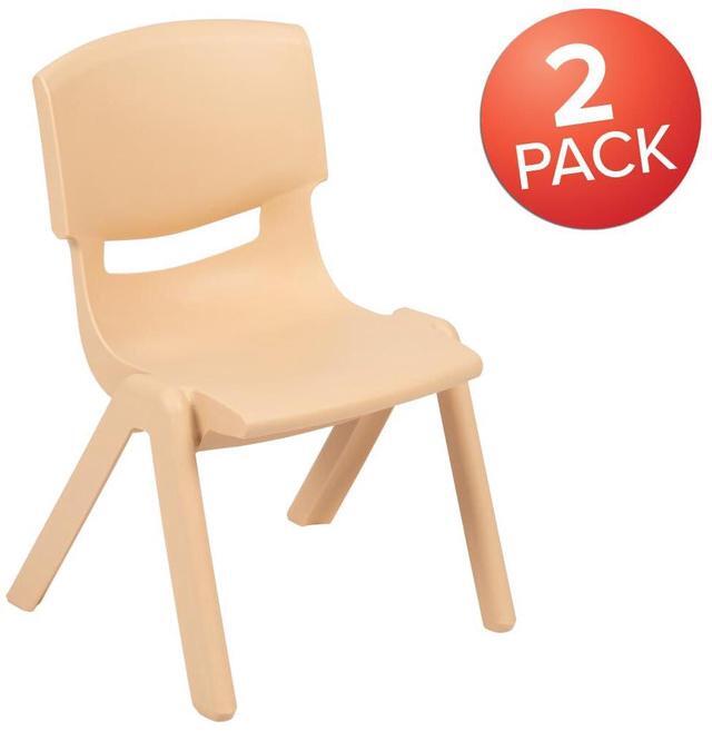 Alt view image 17 of 20 - Flash Furniture Natural Plastic Stackable Kids School Classroom Chair with 12" Seat Height - 2 Pack