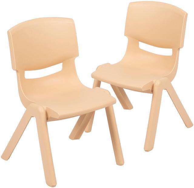 Alt view image 18 of 20 - Flash Furniture Natural Plastic Stackable Kids School Classroom Chair with 12" Seat Height - 2 Pack