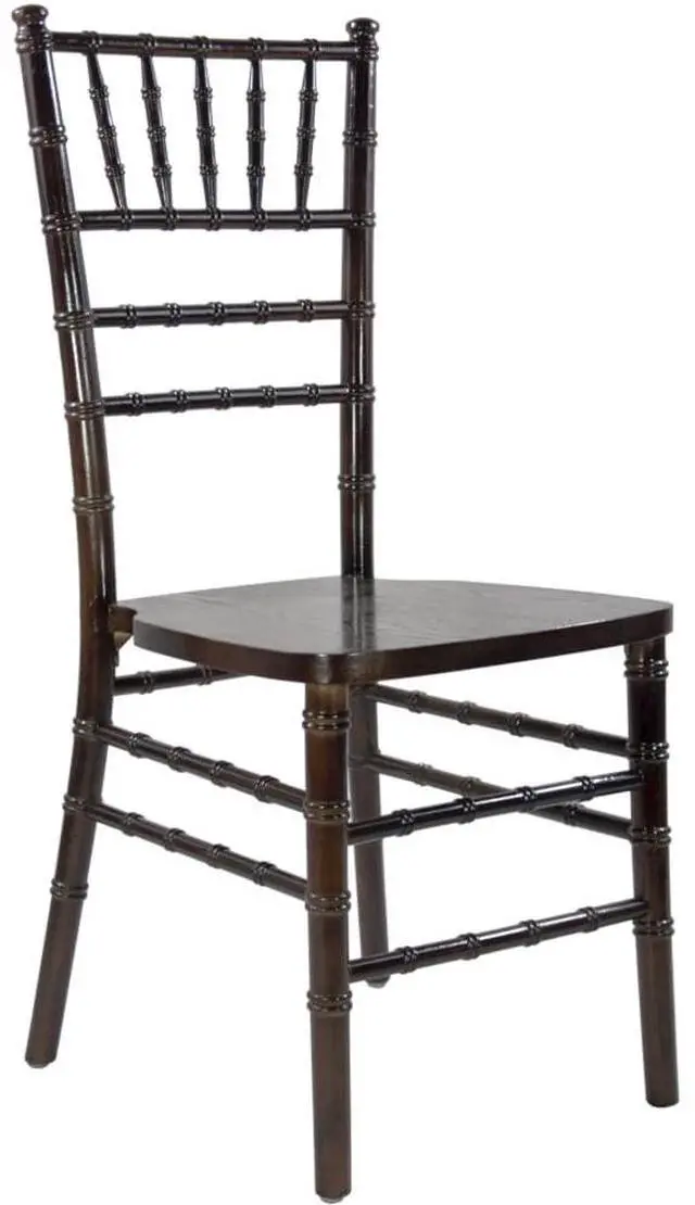 Alt view image 17 of 20 - 36 Brown Wooden Stackable Traditional Chiavari Chair