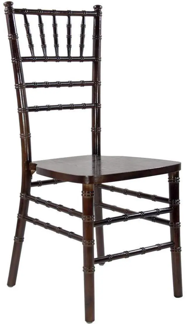 Alt view image 18 of 20 - 36 Brown Wooden Stackable Traditional Chiavari Chair