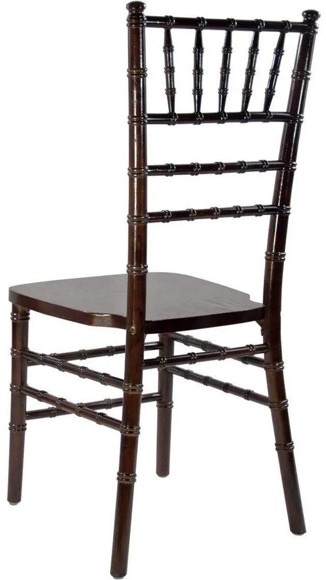 Alt view image 19 of 20 - 36 Brown Wooden Stackable Traditional Chiavari Chair