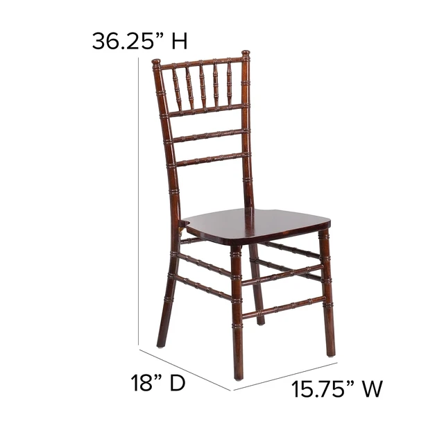 Alt view image 5 of 7 - HERCULES Series Fruitwood Chiavari Chair, 18"D x 15.75"W x 36.25"H, Set of 1