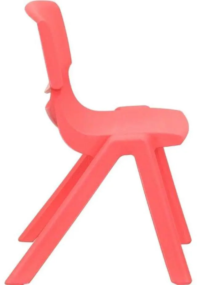 Alt view image 18 of 20 - 2 Pack Red Plastic Stackable School Chair with 12" Seat Height
