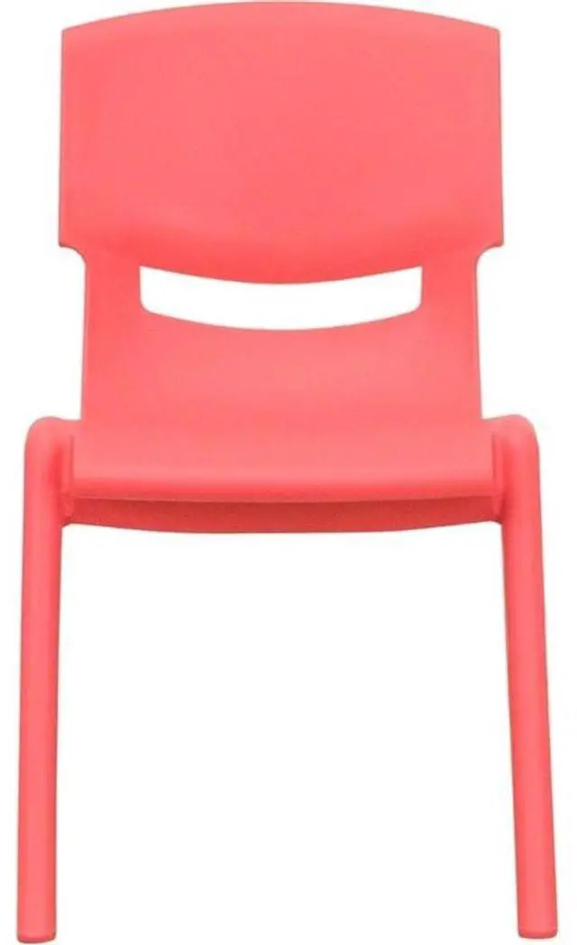 Alt view image 17 of 20 - 2 Pack Red Plastic Stackable School Chair with 12" Seat Height